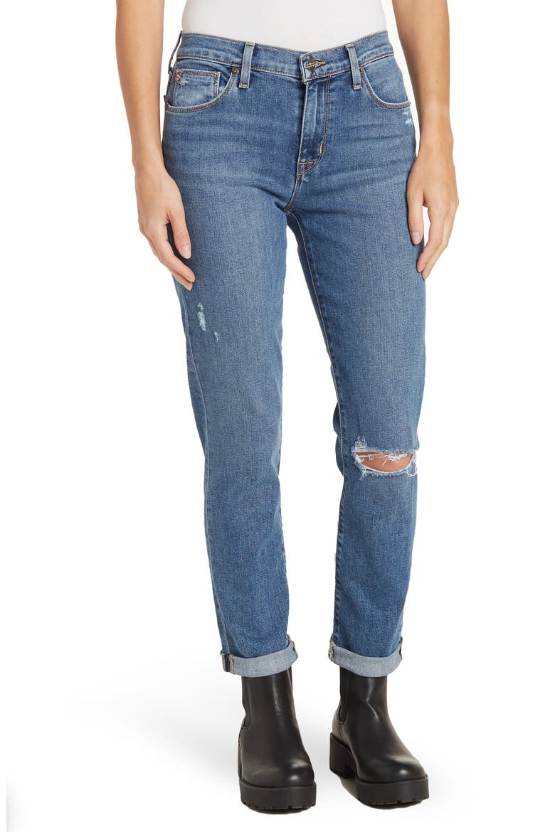 HUDSON Natalie Mid Rise Slim Boyfriend Jeans, Main, color, SIMONE