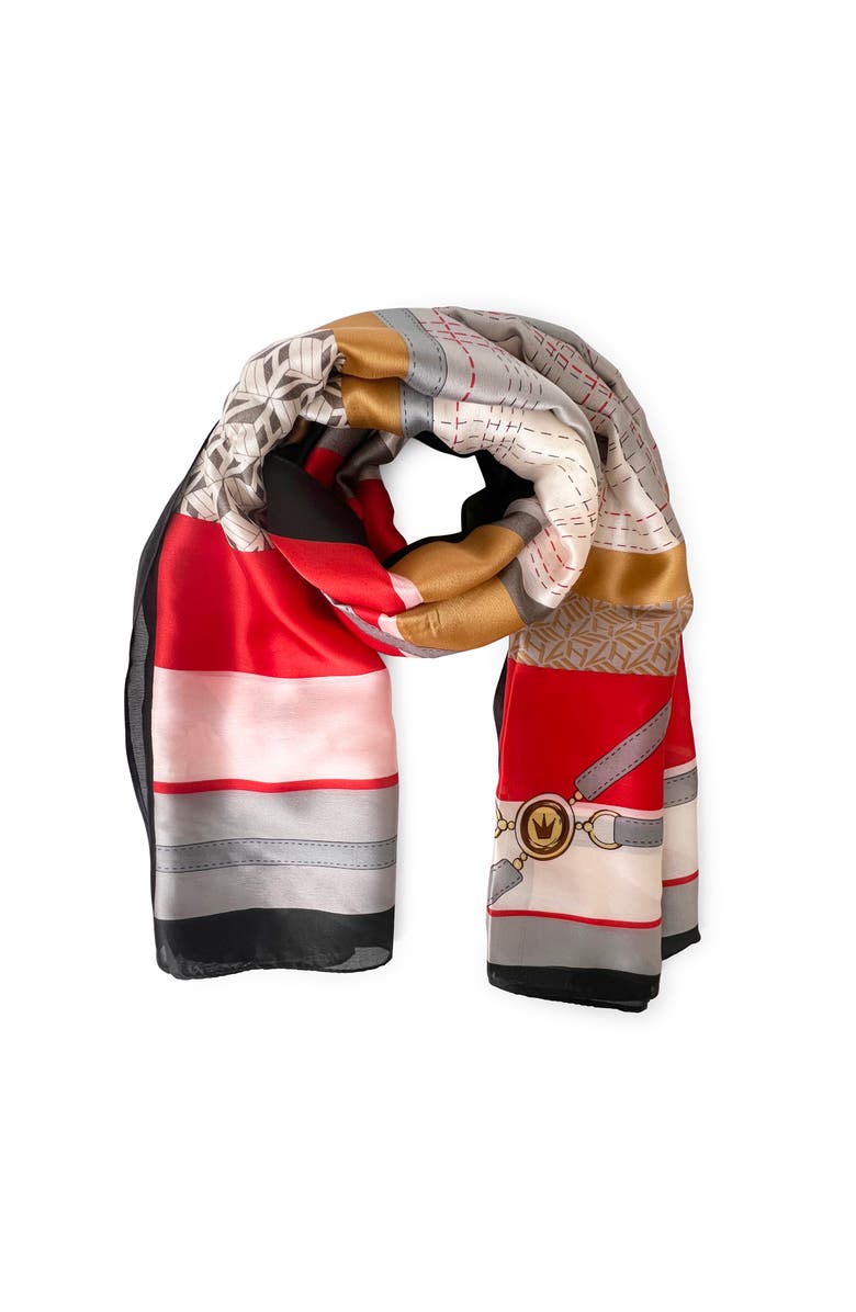 Youzey The Royal Faux Silk Scarf, Main, color, 