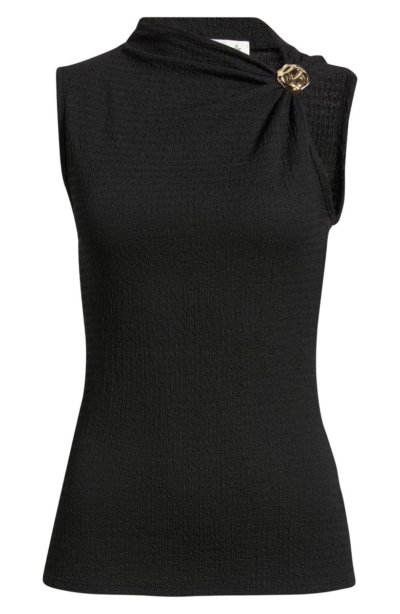 Loveappella Side Twist Texture Sleeveless Top, Alternate, color, 