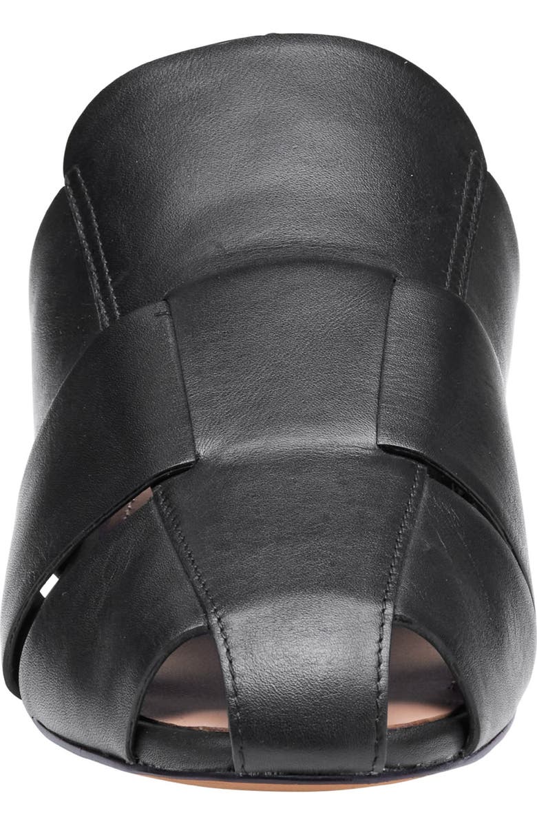 Johnston & Murphy Claire Leather Fisherman Mule Sandal, Alternate, color, Black Nappa Leather