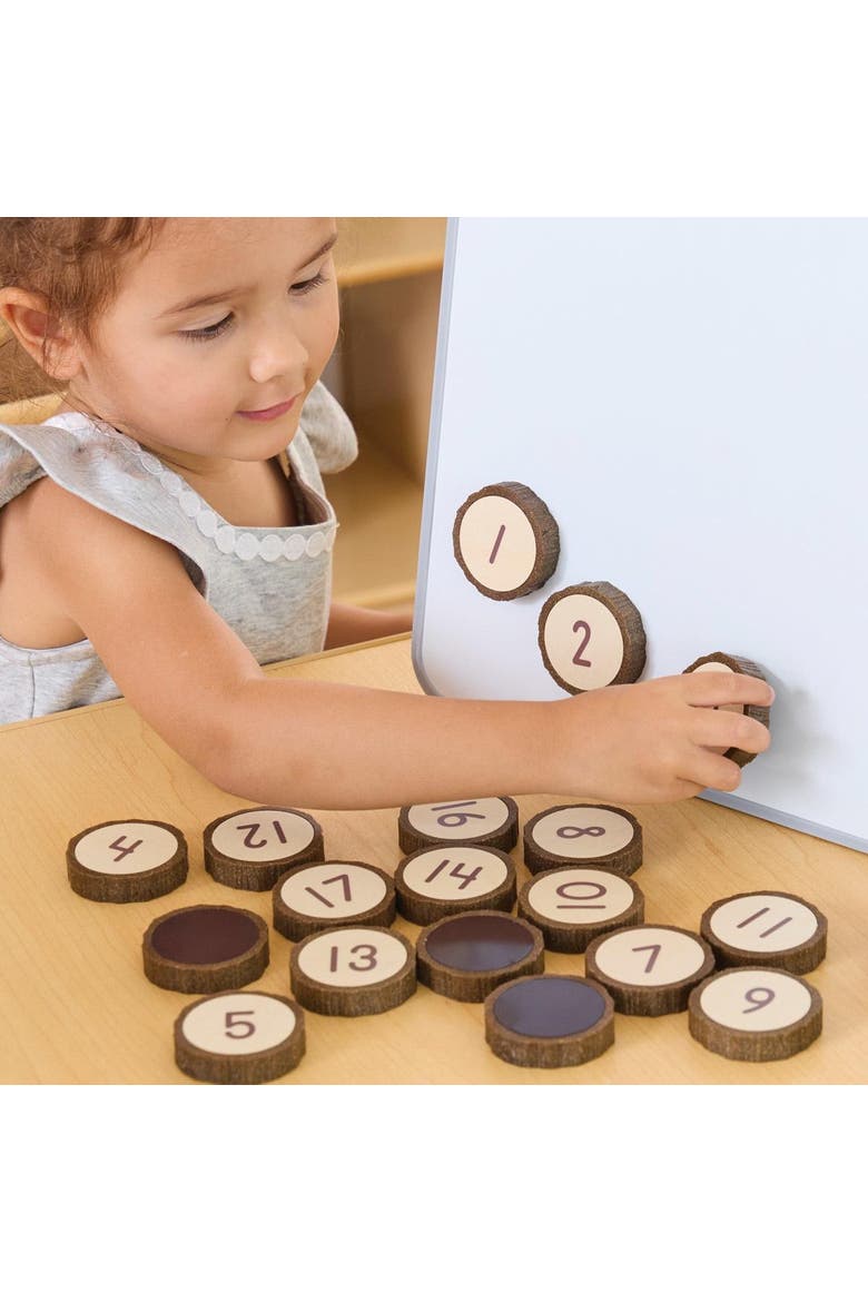 Magnetic Wood Cookie Counters - 21 Pieces, Alternate, color, Brown