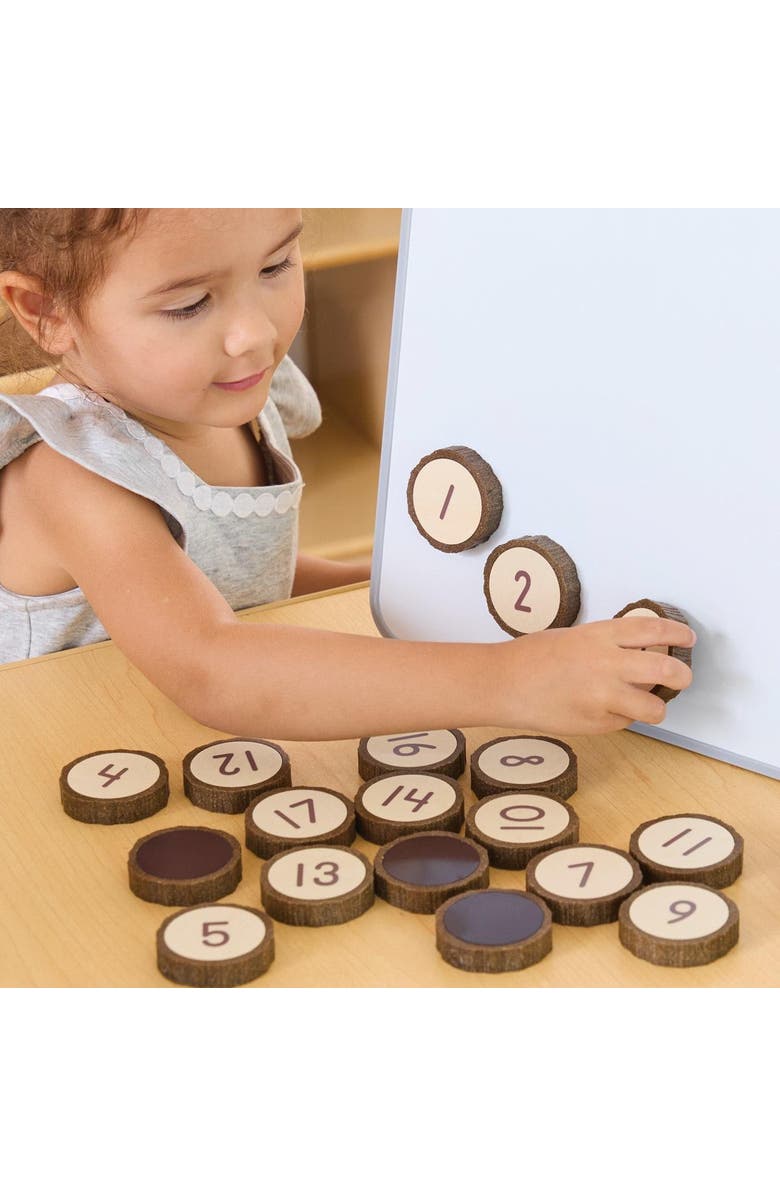 Kaplan Early Learning Company Magnetic Wood Cookie Counters - 21 Pieces, Alternate, color, Brown