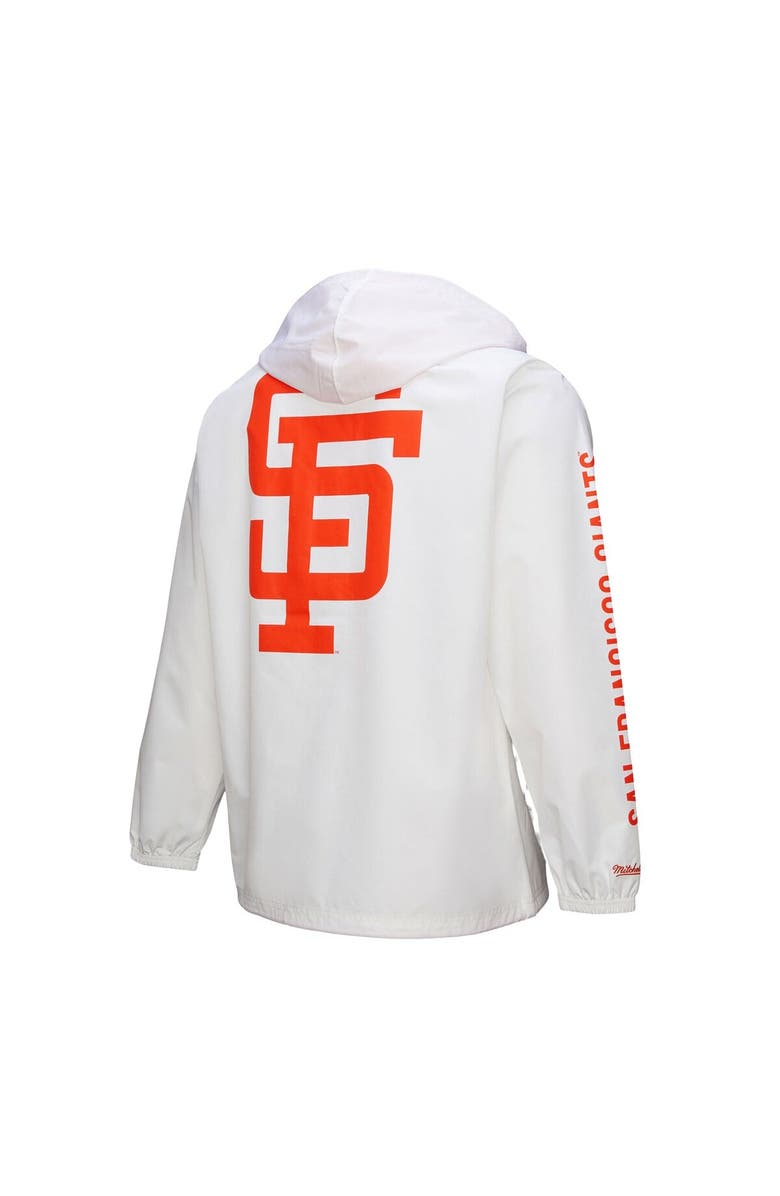 Mitchell & Ness Men's Mitchell & Ness White San Francisco Giants Vintage Full-Snap Hooded Coaches Jacket, Alternate, color, White