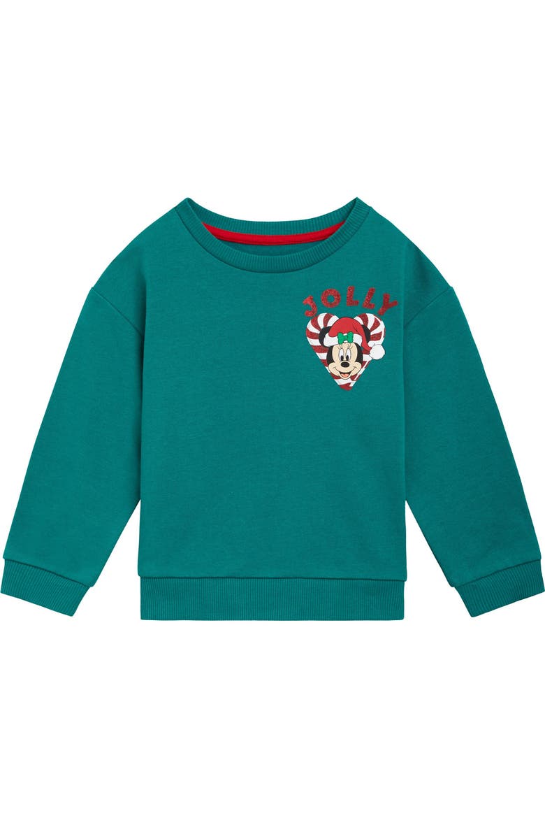 Minnie Mouse Holiday 2-Piece Sweatshirt and Joggers Set, Alternate, color, Green Minnie Mouse