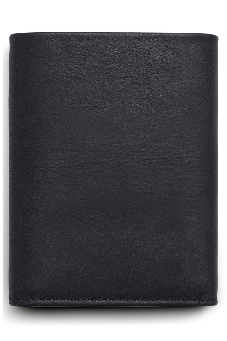 RFID Leather Trifold Wallet, Alternate, color, BLACK