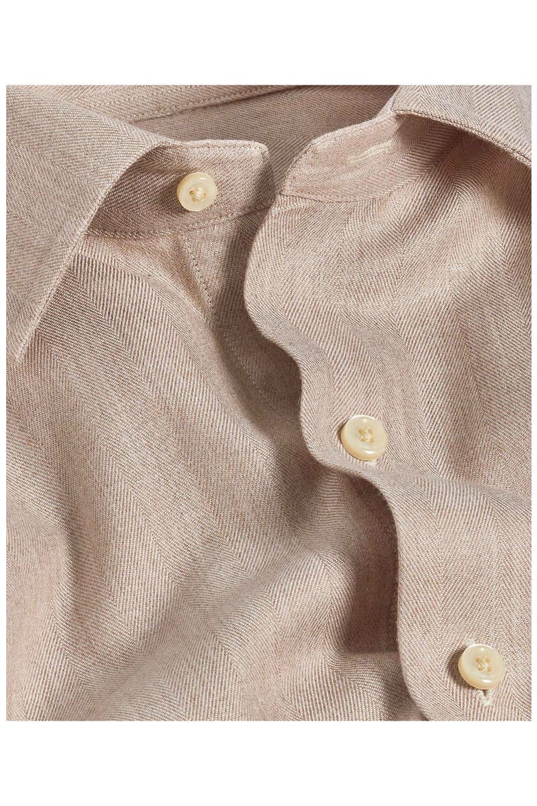 Herringbone Sport Shirt, Alternate, color, DUNE