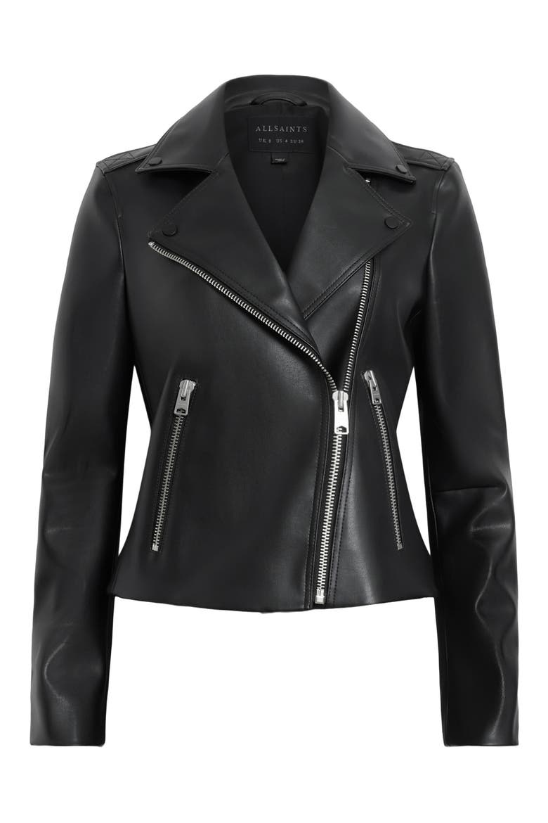 Dalby Desserto Faux Leather Biker Jacket, Alternate, color, BLACK