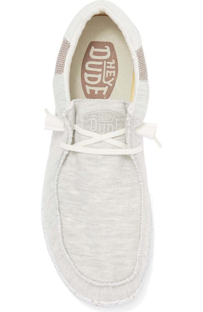 Hey Dude Wally Stretch Lace-Up Shoe, Alternate, color, Optic White