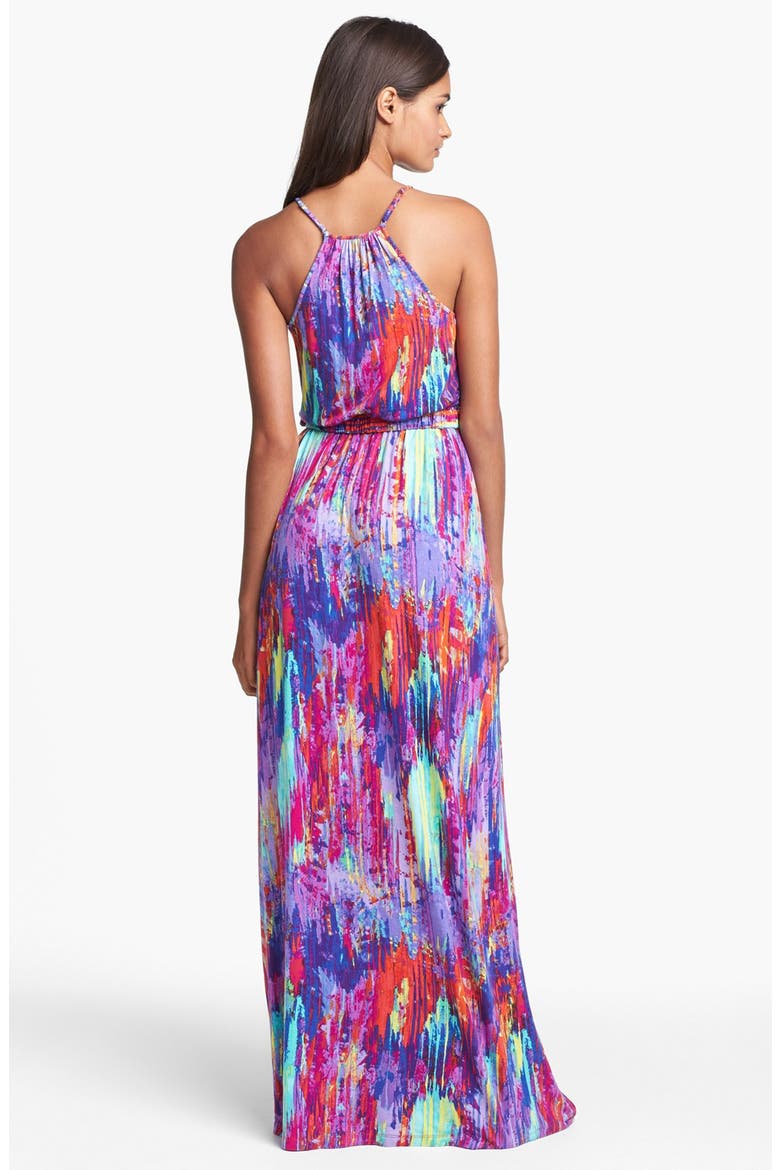 Print Jersey Maxi Dress, Alternate, color, PINK/ RED