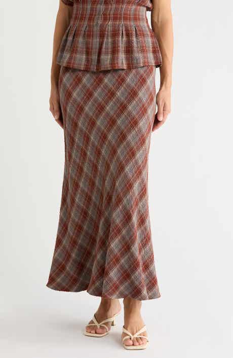 Plaid Maxi Skirt
