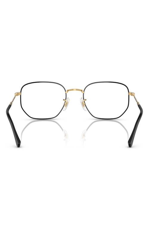 Ray Ban Ray-ban 51mm Oval Optical Glasses In Black Gold
