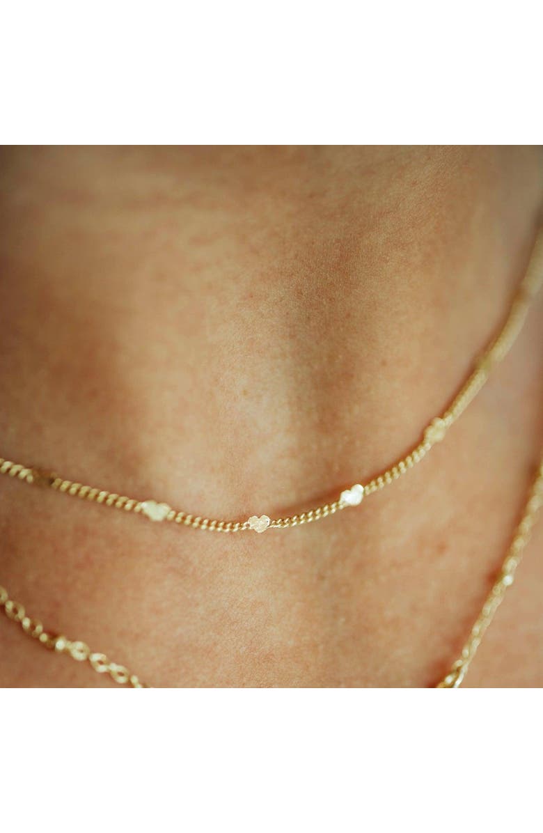 Ivy & Pearl Co. Dainty Heart Layering Chain, Alternate, color, Gold