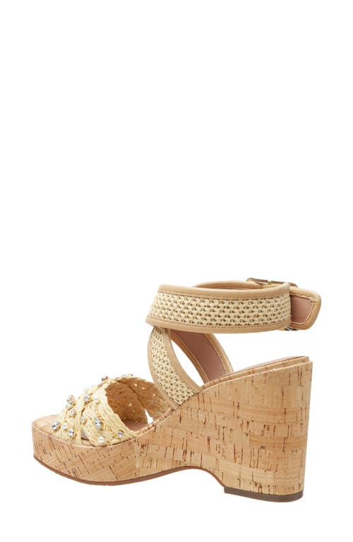Linea Paolo Varena Platform Wedge Sandal In Natural