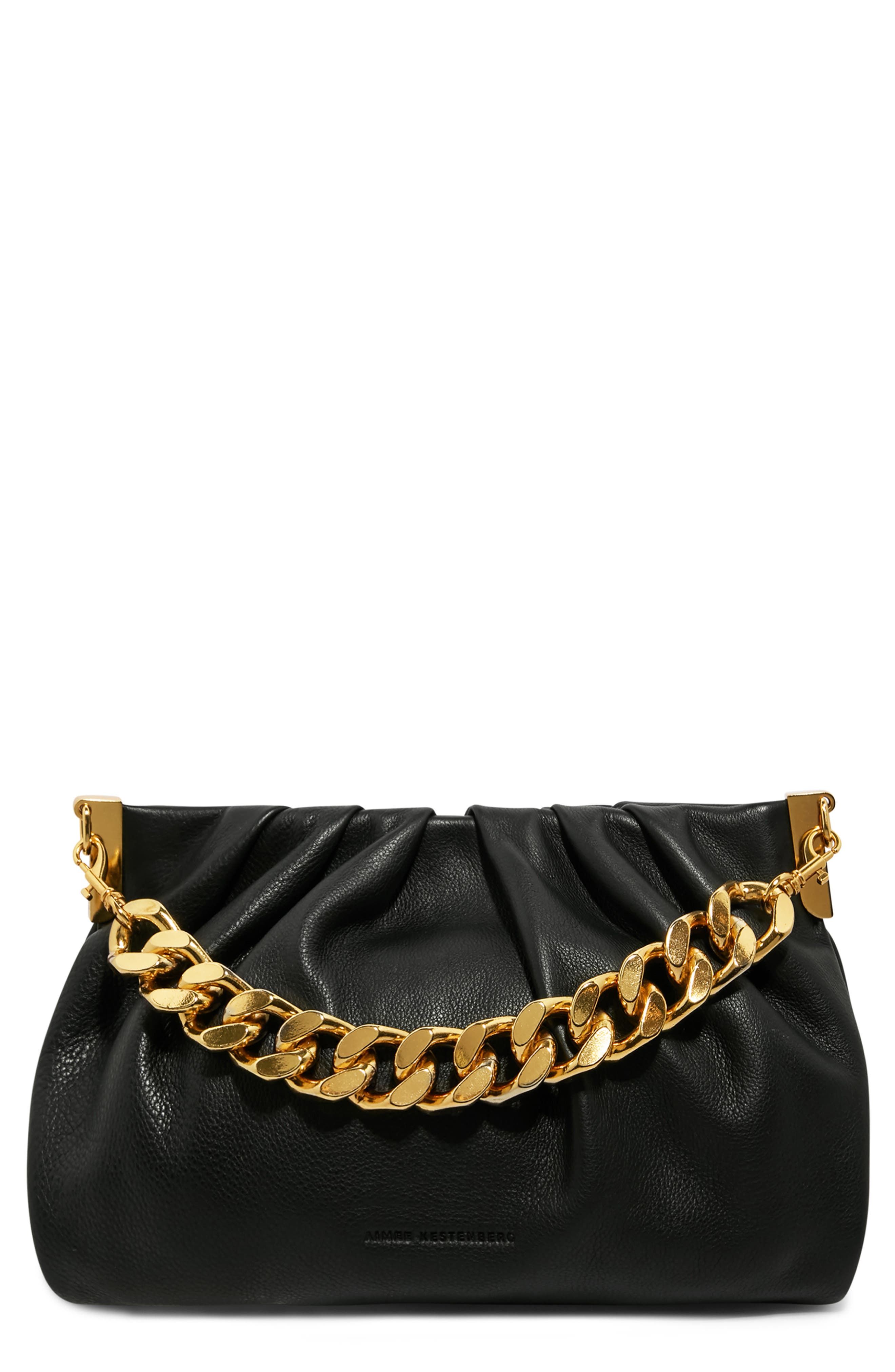 AIMEE Chill Out Frame Clutch, Main, color, Black Leather