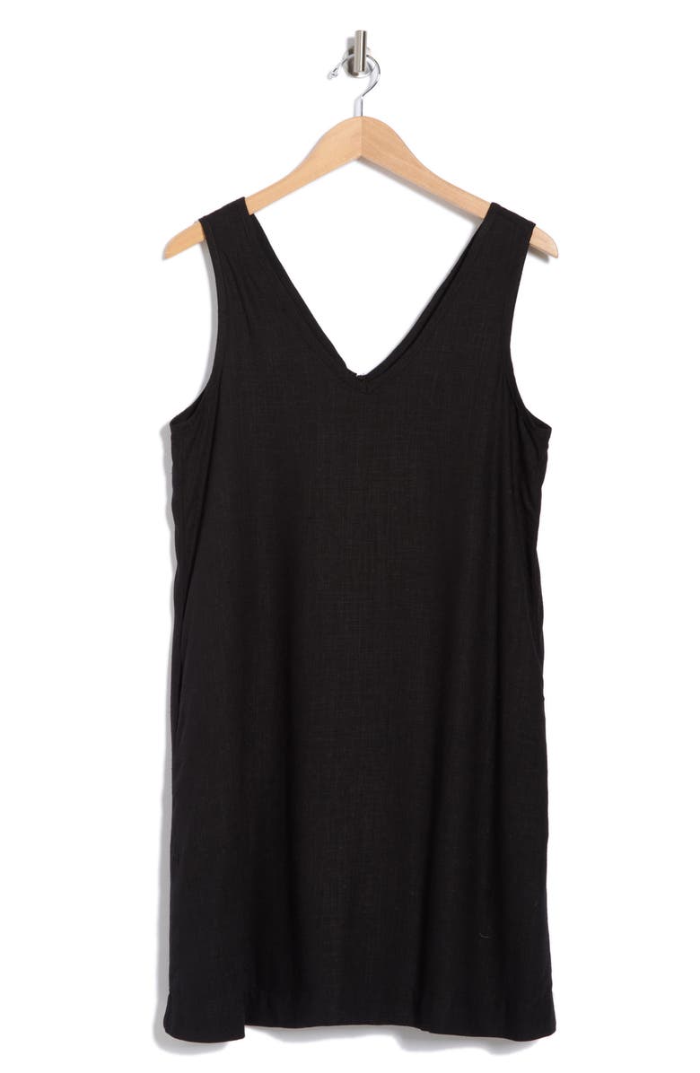 Halogen<sup>®</sup> V-Neck Sleeveless Shift Dress, Alternate, color,