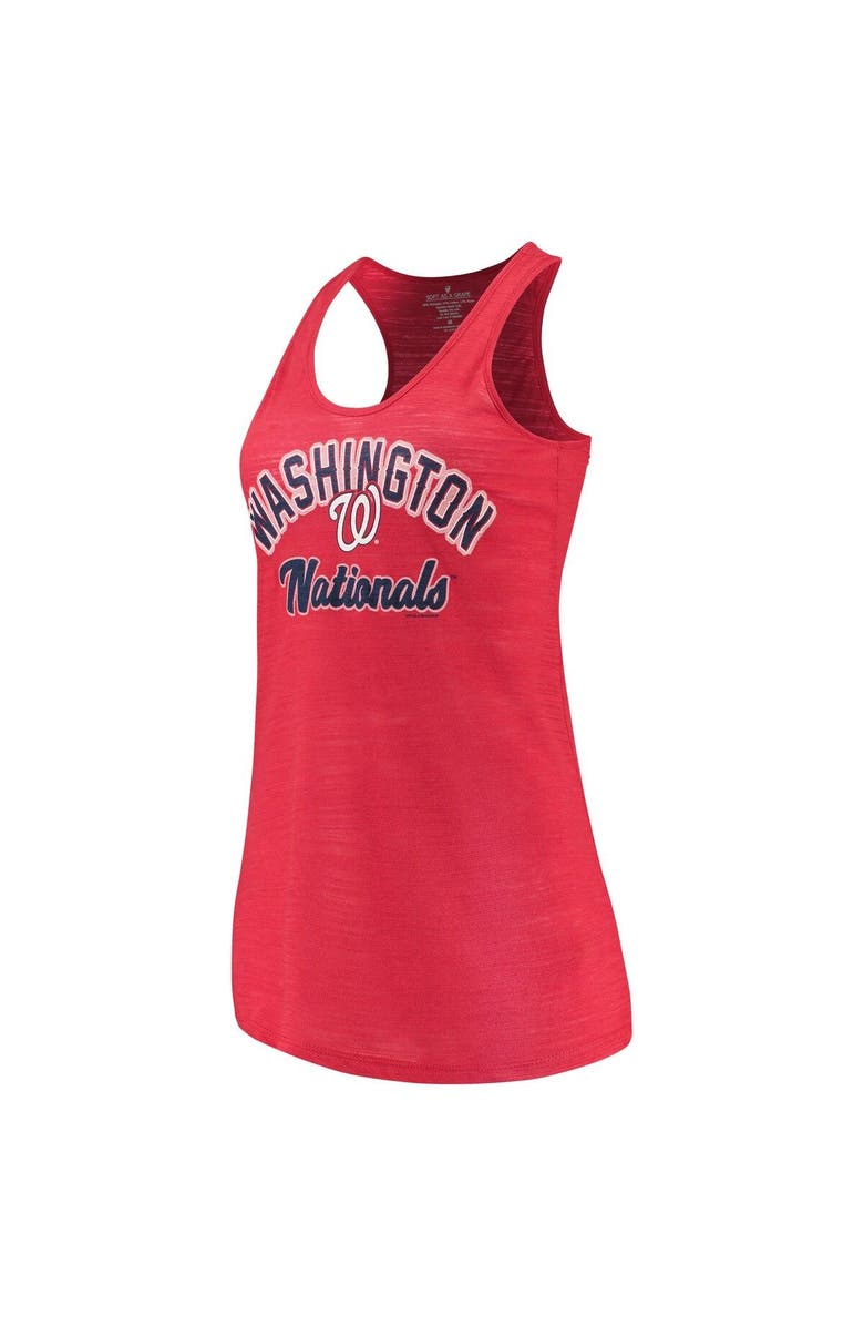 SOFT AS A GRAPE Women's Soft as a Grape Red Washington Nationals Multicount Racerback Tank Top, Main, color, Red