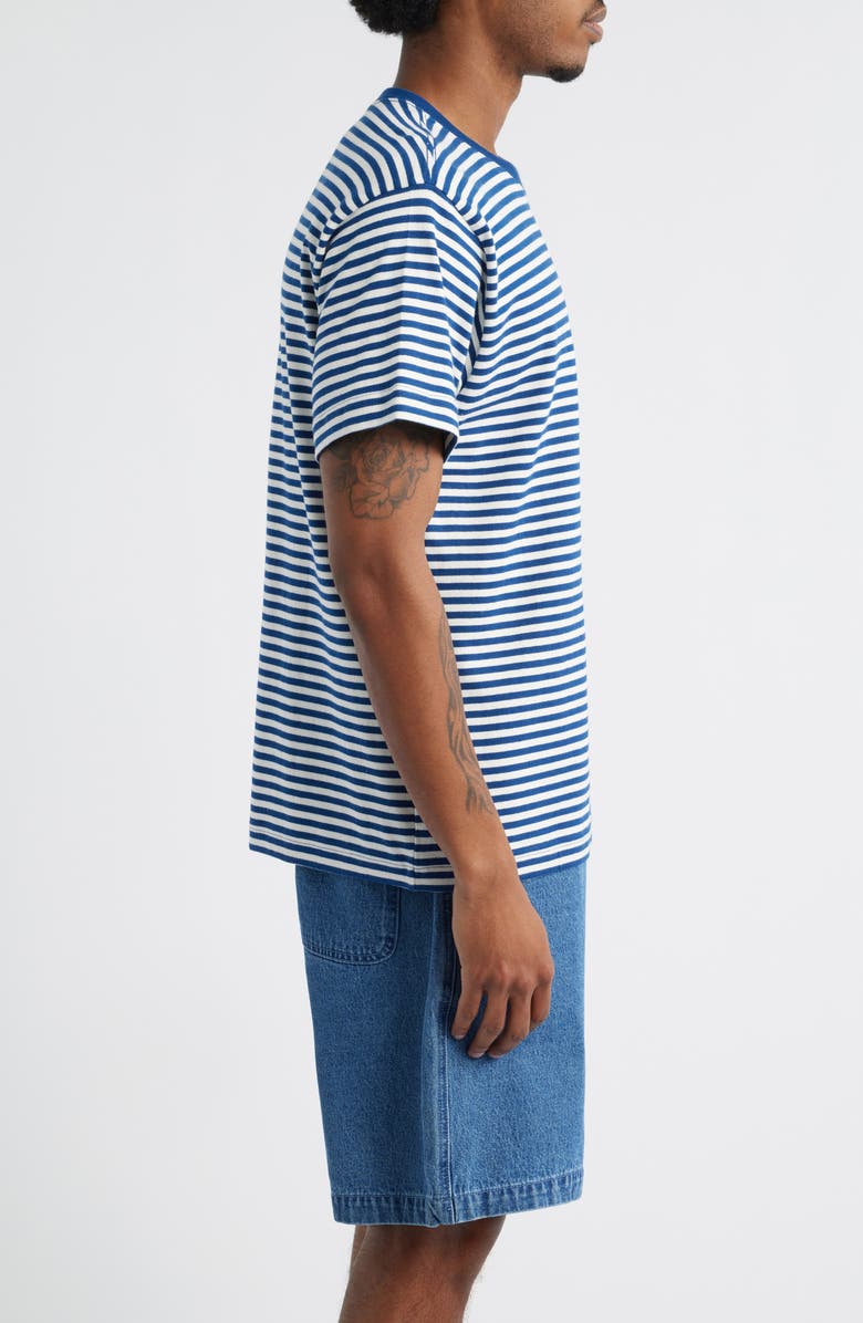 Obey Established Works Eyes Stripe T-Shirt, Alternate, color, Navy Peony Multi