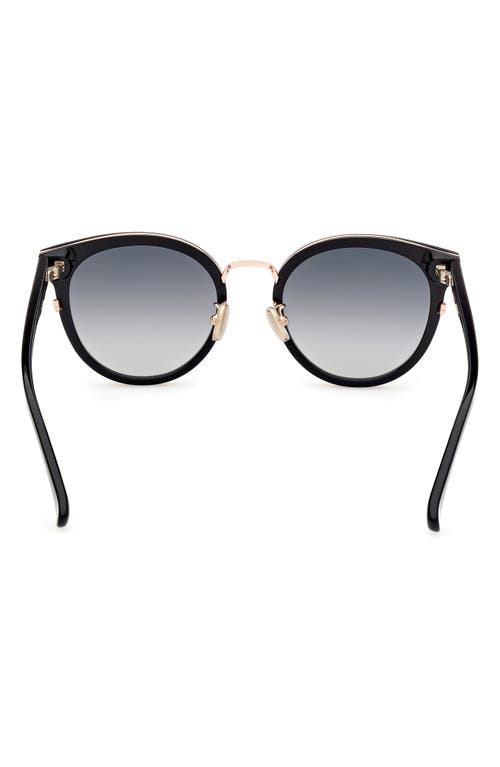 Max Mara 63mm Round Sunglasses In Brown