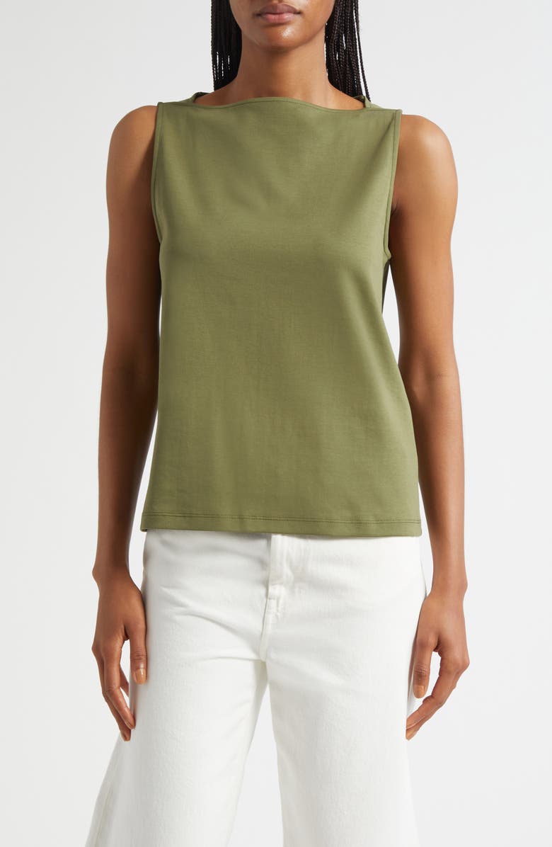 COS Eimear Cotton Boat Neck Tank, Main, color, 