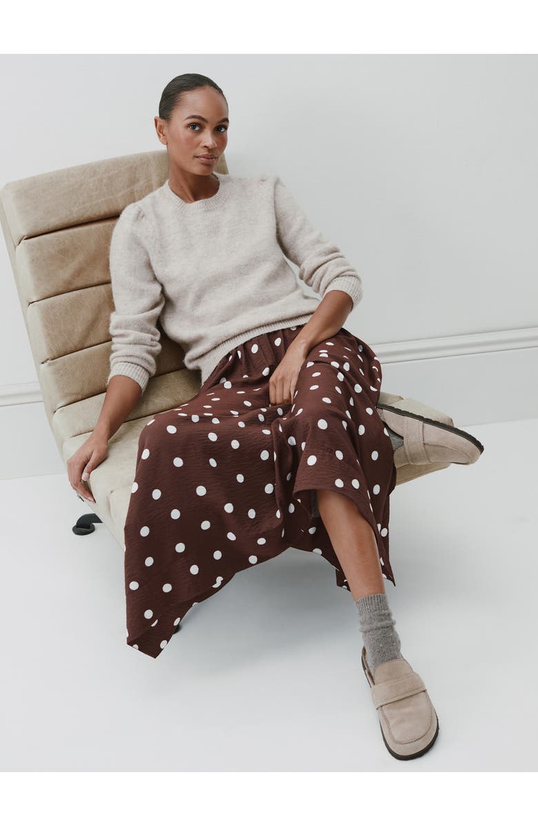 Hush Air Flow Hanky Hem Skirt, Alternate, color, Polka Dot Brown