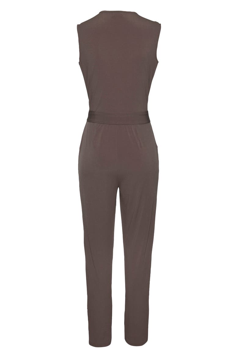 Wrap Look Jumpsuit, Alternate, color, Taupe