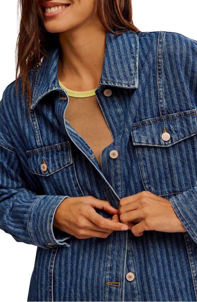 Free People Dunes Denim Shirt Jacket, Alternate, color, 