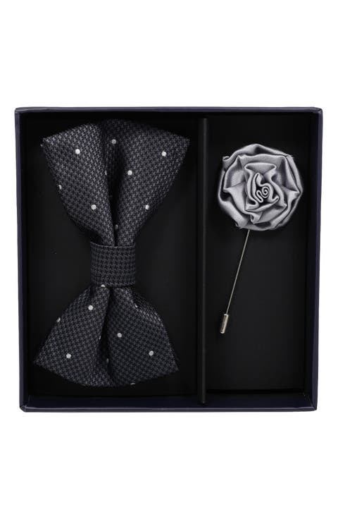 Bow Tie and Lapel Pin Set