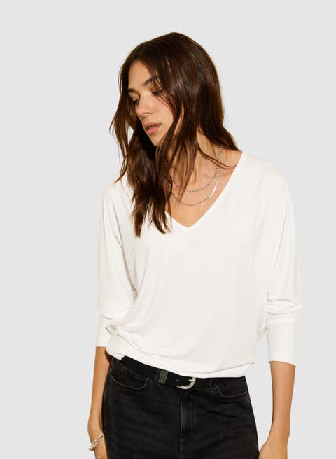 Ella Batwing Sleeve V-Neck Top