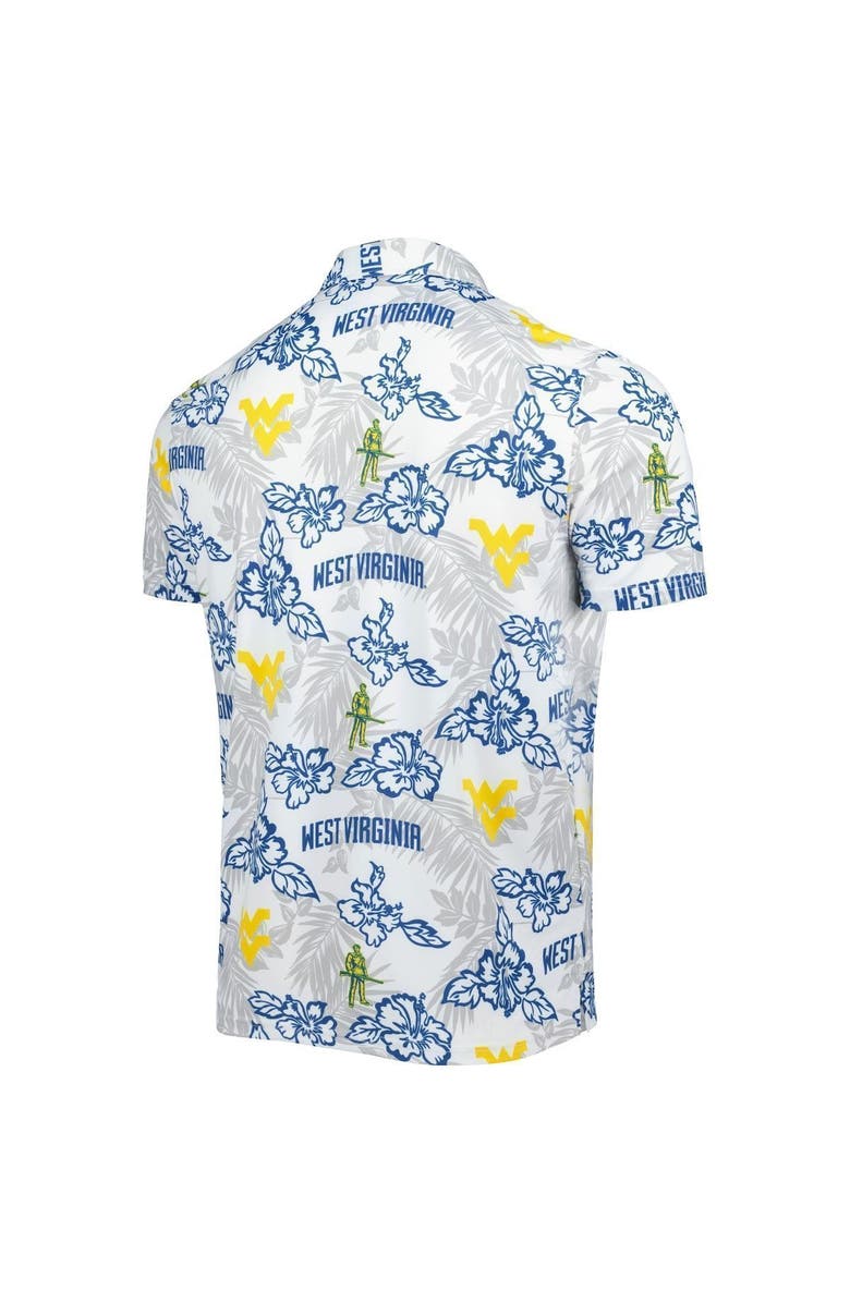 Reyn Spooner Men's Reyn Spooner White West Virginia Mountaineers Performance Polo, Alternate, color, 