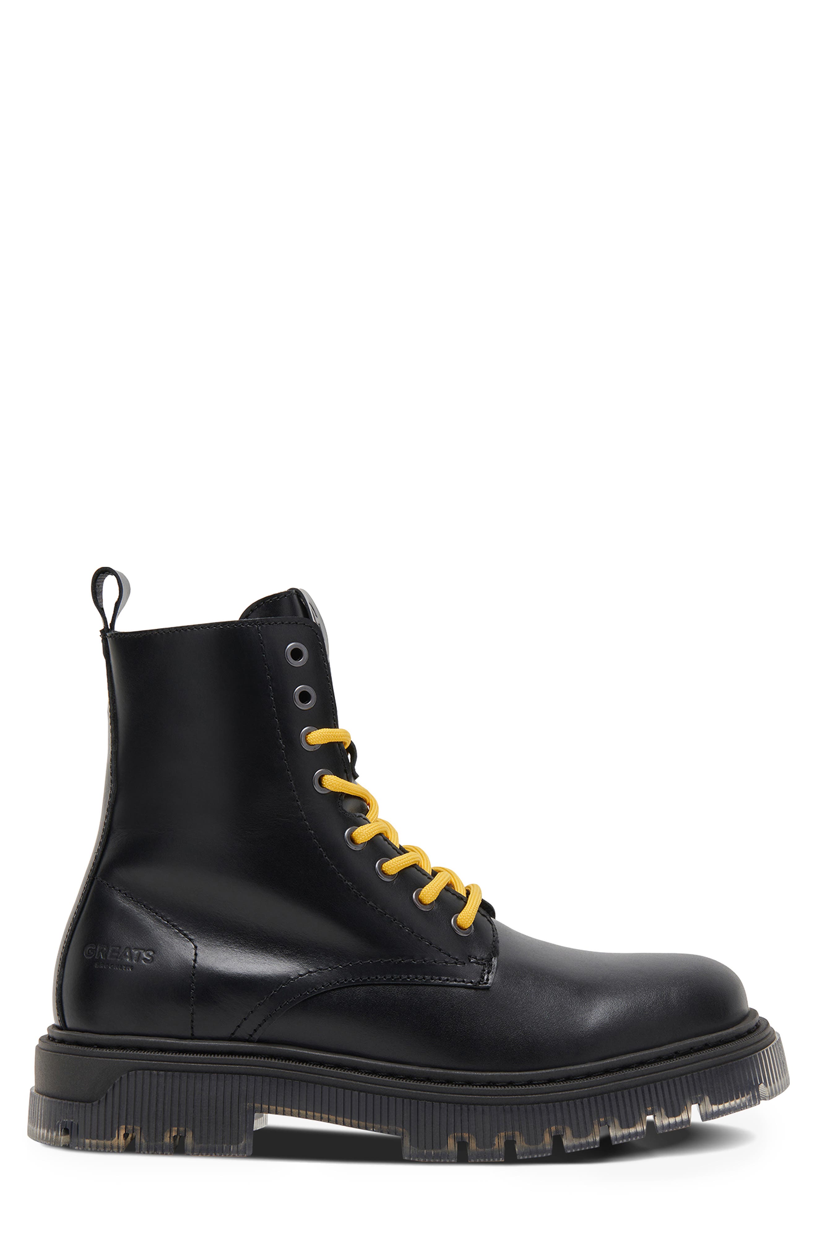 GREATS Bowery Lug Sole Boot, Alternate, color, Nero