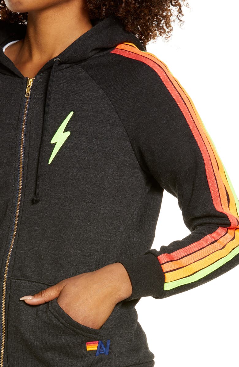 Aviator Nation Classic 4-Stripe Bolt Hoodie, Alternate, color,
