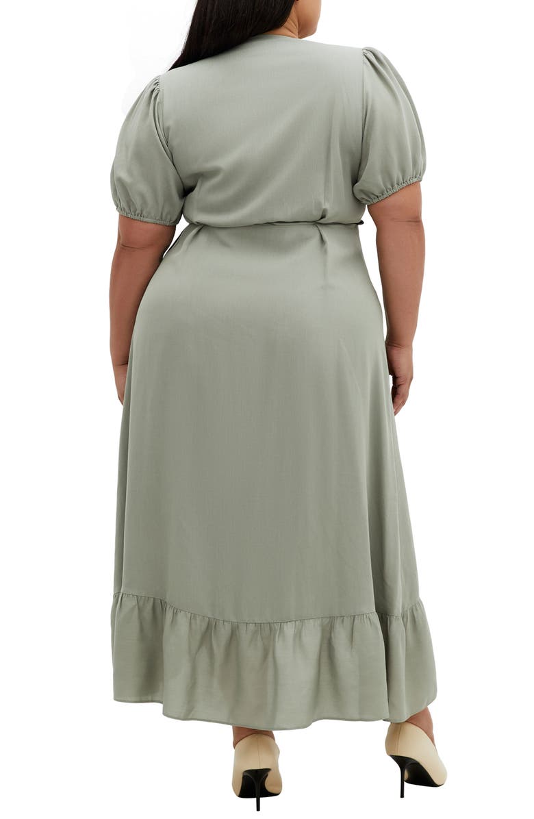 City Chic Sarina Maxi Wrap Dress, Alternate, color, Soft Sage