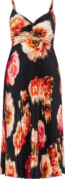 City Chic Ariana Print Pleat Dress