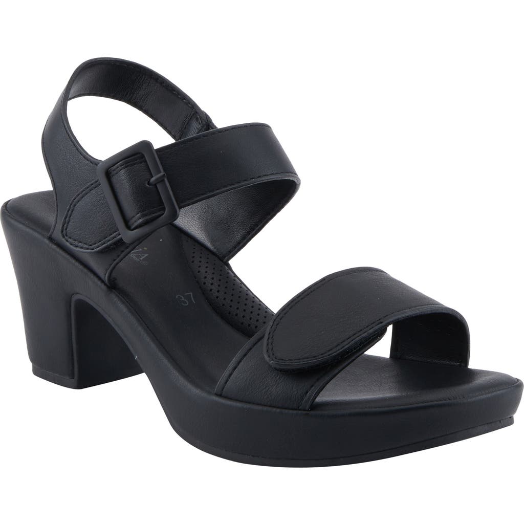 Patrizia By Spring Step Sandlin Adjustable Sandal In Black