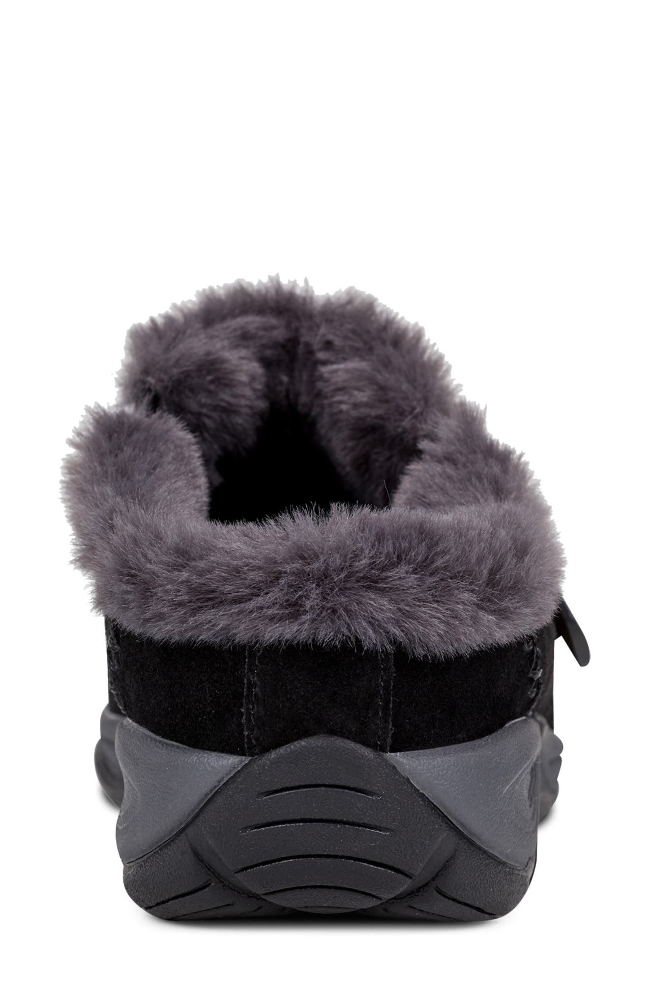 Easy Spirit Elinn Faux Shearling Mule, Alternate, color, Black