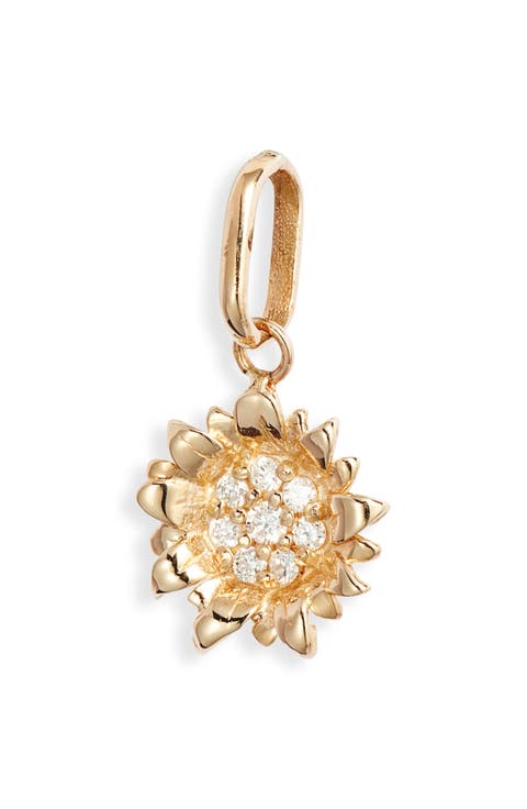 Hope Sunflower Pavé Diamond Pendant
