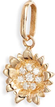 Anzie Hope Sunflower Pavé Diamond Pendant