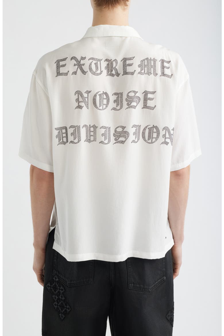End Diner Logo Camp Shirt, Alternate, color, WHITE