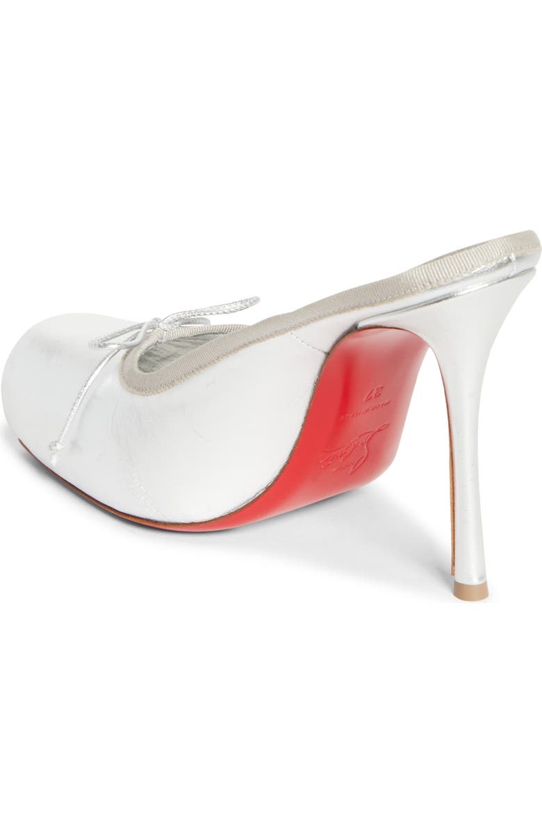 Christian Louboutin Cassia Square Toe Mule Pump, Alternate, color, Silver/ Silver