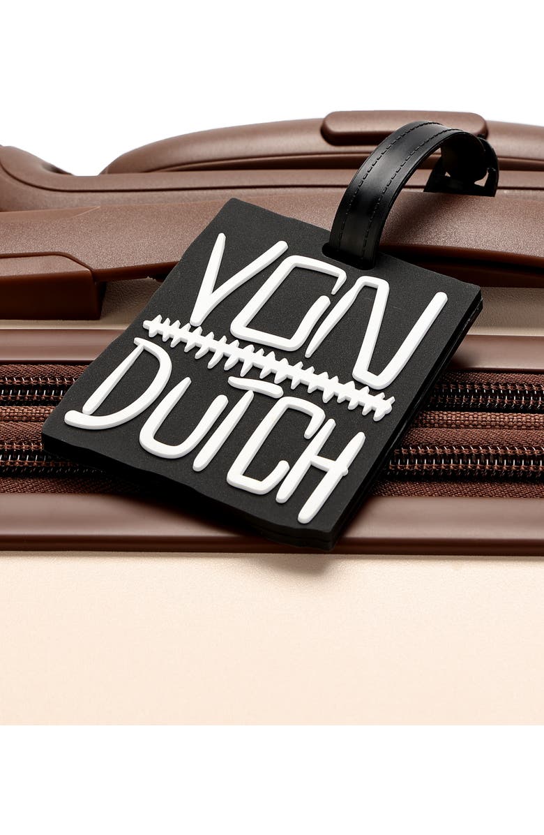 Von Dutch Stitched 2-Piece Suitcase ID Tag Set with Adjustable Straps, Alternate, color, Stitched