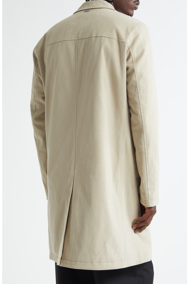Water Resistant Cotton Stretch Twill Topcoat, Alternate, color, CHAMPAGNE