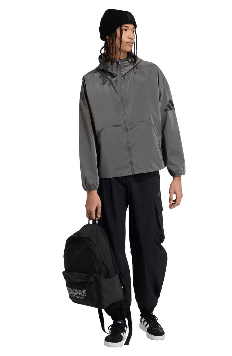 adidas Water Resistant Cargo Track Pants, Alternate, color, Black