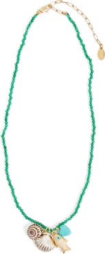 Clare V. Beaded Charm Necklace