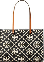 Tory Burch T Monogram Embossed Leather Tote
