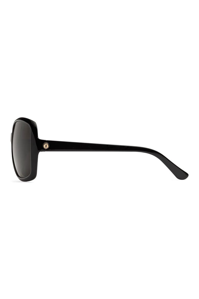 Marin 56mm Polarized Oversize Square Sunglasses, Alternate, color, GLOSS BLACK/ GREY POLAR