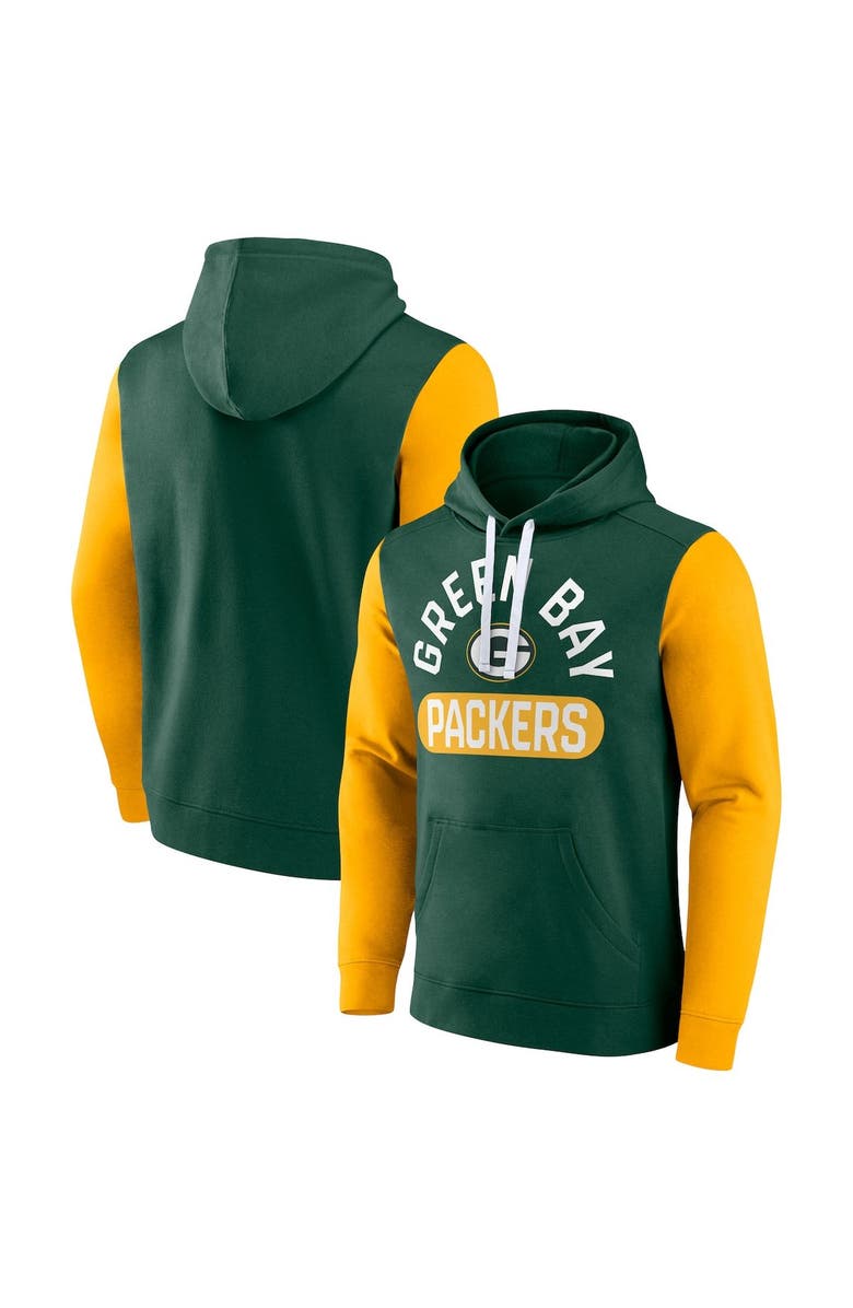 FANATICS Men's Fanatics Green Green Bay Packers Extra Point Pullover Hoodie, Alternate, color, 