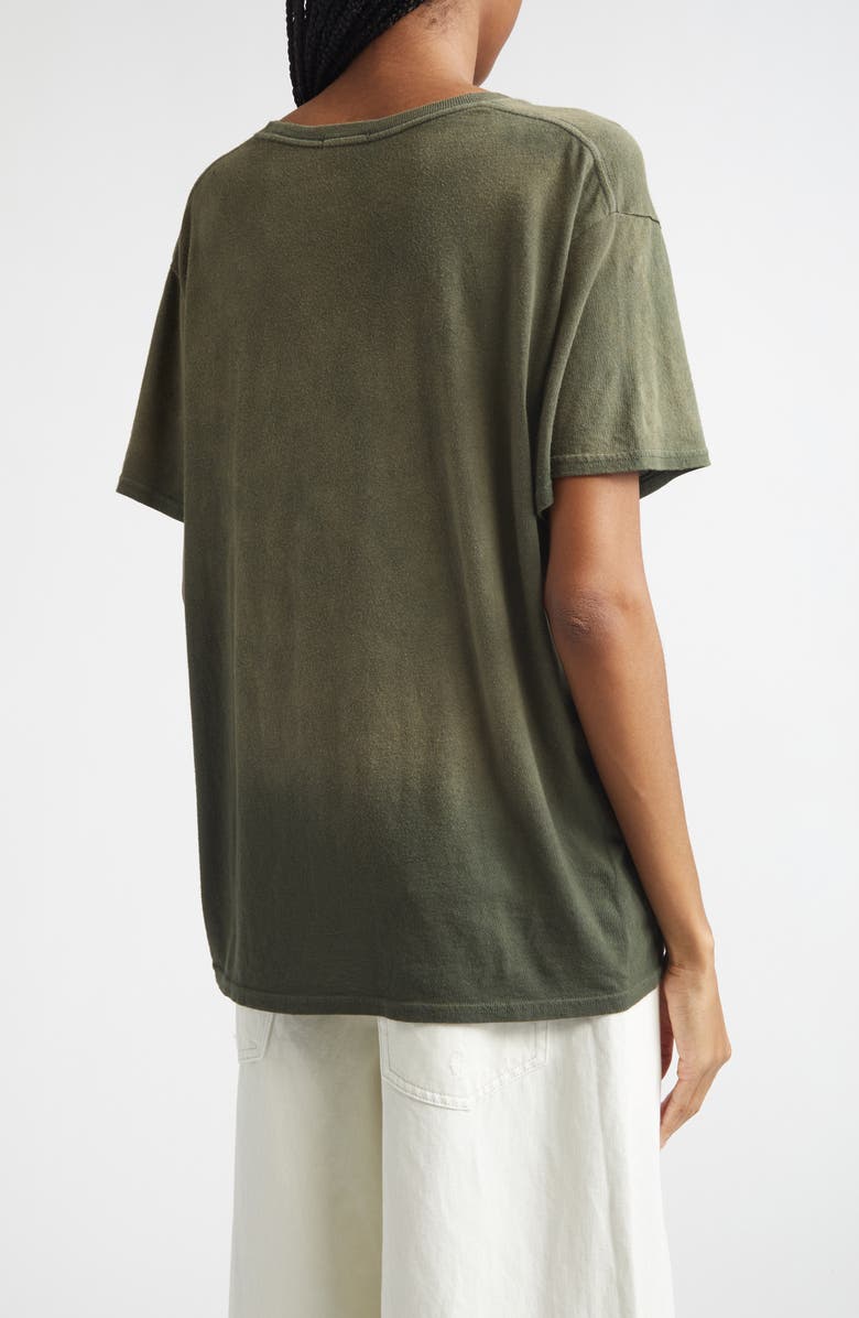 R13 Ugh Paint Splattered Cotton & Cashmere Graphic T-Shirt, Alternate, color, Black