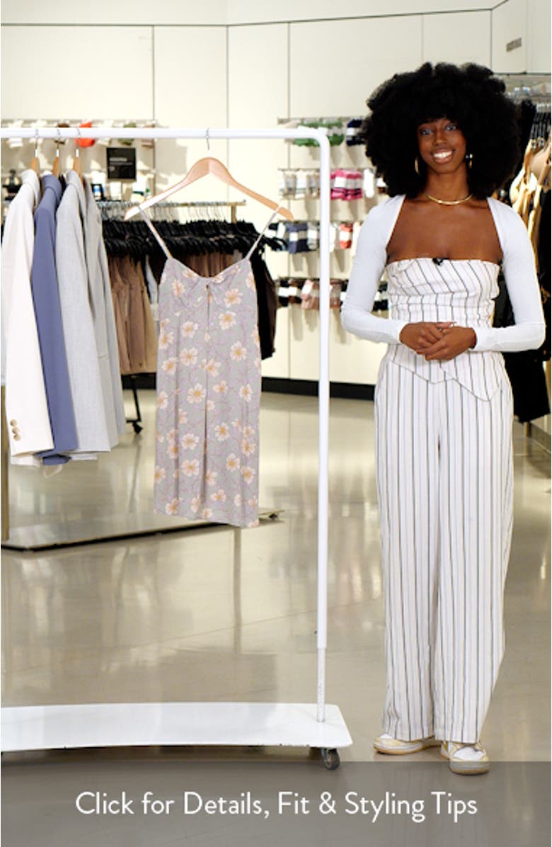 Last Sunset Floral Print Crinkle Minidress, sales video thumbnail