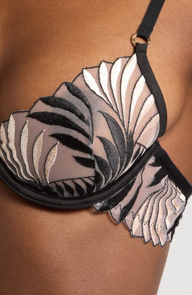 Bluebella Katerine Embroidered Mesh Underwire Bra, Alternate, color,