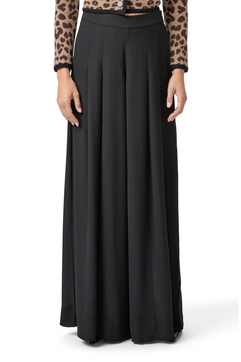Cecil Pleated Wide Leg Pants, Main, color, BLACK